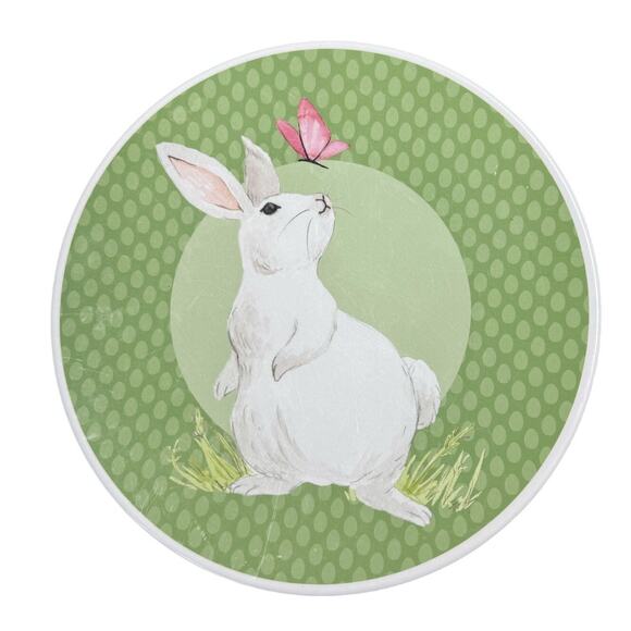 Pottery Barn Kids Melamine Plates Easter Bunny Rabbit Springtime Toddler Meal 9" - Picture 3 of 5